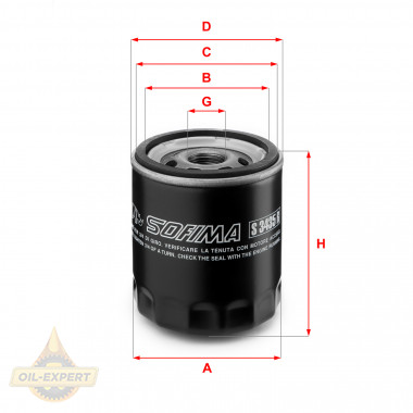 Sofima Фильтр масляный SOFIMA S3435R - Картинка 1