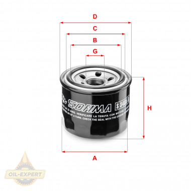 Sofima Фільтр масляний SOFIMA S3485R - Заображення 1