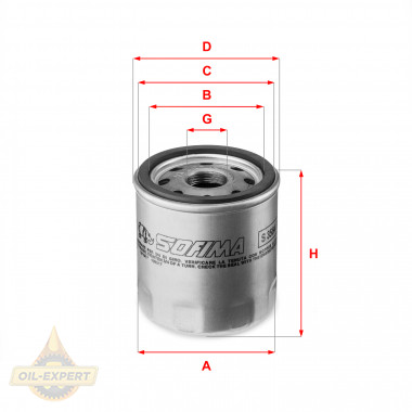 Sofima Фильтр масляный SOFIMA S3584R - Картинка 1