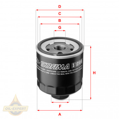 Sofima Фільтр масляний SOFIMA S1310R - Заображення 1