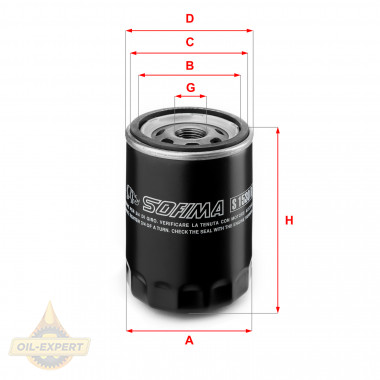 Sofima Фильтр масляный SOFIMA S1530R - Картинка 1