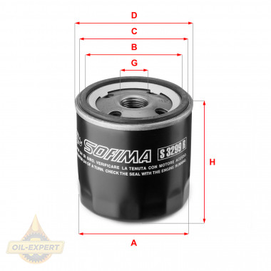 Sofima Фильтр масляный SOFIMA S3299R - Картинка 1