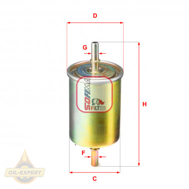 Sofima Фільтр паливний SOFIMA S1850B - Заображення 1