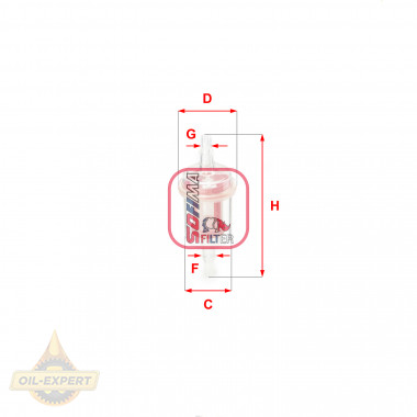 Sofima Фильтр топливный SOFIMA S1027B - Картинка 1