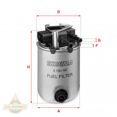 Sofima Фільтр паливний SOFIMA S1061NR - Заображення 1