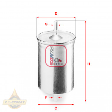 Sofima Фільтр паливний SOFIMA S1718B - Заображення 1