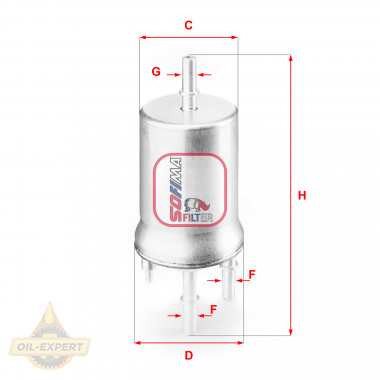 Sofima Фільтр паливний SOFIMA S1832B - Заображення 1