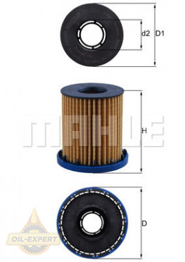 Mahle/Knecht Фильтр масляный MAHLE/KNECHT OX 1350 - Картинка 1