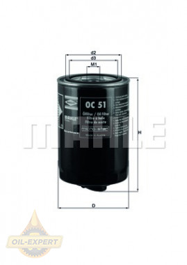 Mahle/Knecht Фильтр масляный MAHLE/KNECHT OC 51o.F. - Картинка 1