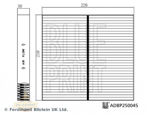 Blue Print Фільтр салону Blue Print ADBP250045 - Заображення 2