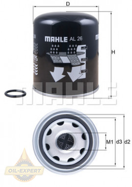 Mahle/Knecht Фільтр осушувача Mahle/knecht AL 26 - Картинка 1