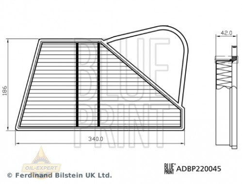 Blue Print Фільтр повітряний BLUE PRINT ADBP220045 - Картинка 1