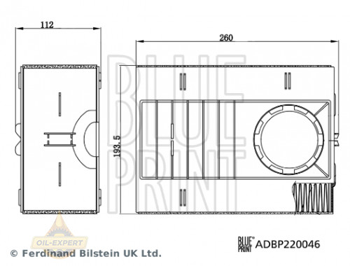 Blue Print Фільтр повітряний BLUE PRINT ADBP220046 - Картинка 1