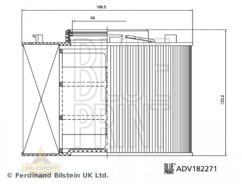 Blue Print Фільтр повітряний BLUE PRINT ADV182271 - Картинка 3