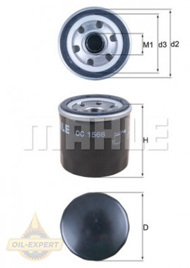 Mahle/Knecht Фільтр масляний MAHLE/KNECHT OC1566 - Картинка 1