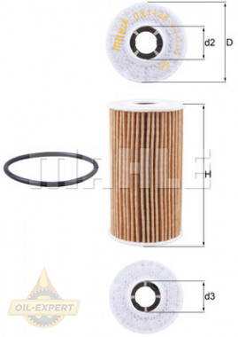 Mahle/Knecht Фільтр масляний MAHLE/KNECHT OX1138D - Картинка 1