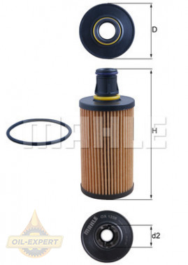 Mahle/Knecht Фільтр масляний MAHLE/KNECHT OX1338D - Картинка 1