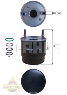 Mahle/Knecht Фільтр паливний MAHLE/KNECHT KL1002D - Картинка 1