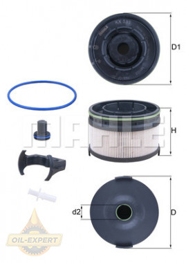 Mahle/Knecht Фільтр паливний MAHLE/KNECHT KX533KIT - Картинка 1
