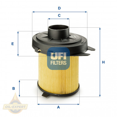 Ufi Фільтр повітряний UFI 27.845.02 - Заображення 1