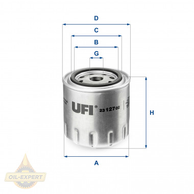 Ufi Фільтр масляний UFI 23.127.02 - Картинка 1