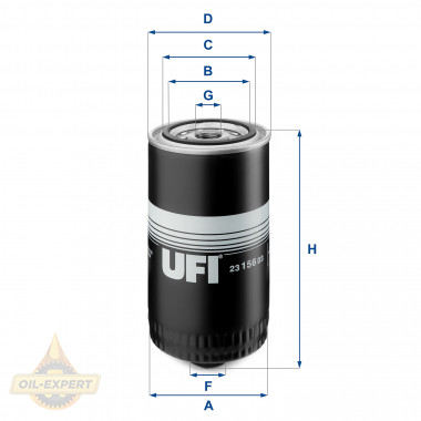 Ufi Фільтр масляний UFI 23.156.03 - Картинка 1