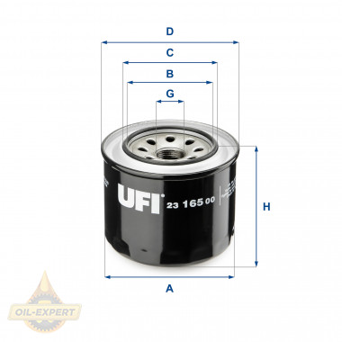 Ufi Фільтр масляний UFI 23.165.00 - Картинка 1
