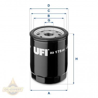 Ufi Фільтр масляний UFI 23.175.00 - Картинка 1
