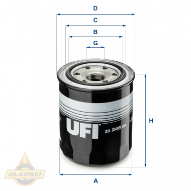 Ufi Фільтр масляний UFI 23.248.00 - Картинка 1
