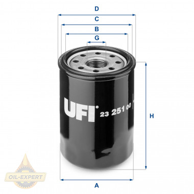 Ufi Фільтр масляний UFI 23.251.00 - Картинка 1