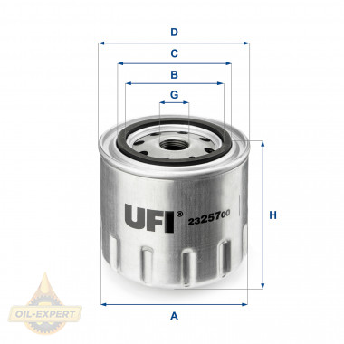 Ufi Фільтр масляний UFI 23.257.00 - Картинка 1