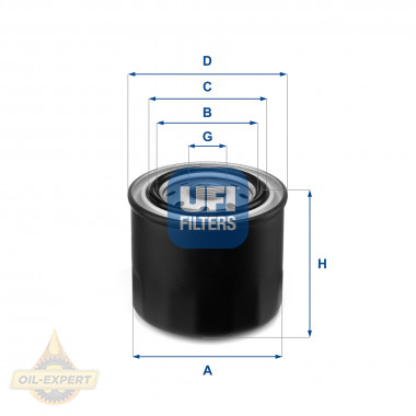 Ufi Фільтр масляний UFI 23.259.00 - Картинка 1