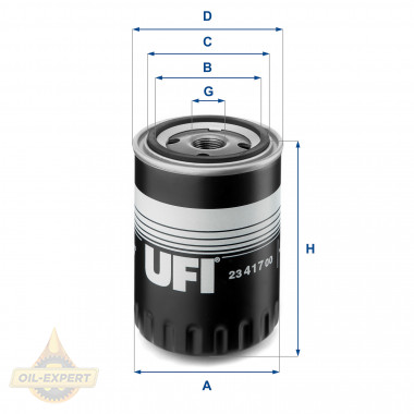 Ufi Фільтр масляний UFI 23.417.00 - Картинка 1