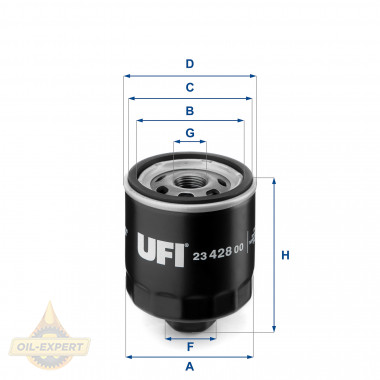 Ufi Фільтр масляний UFI 23.428.00 - Картинка 1