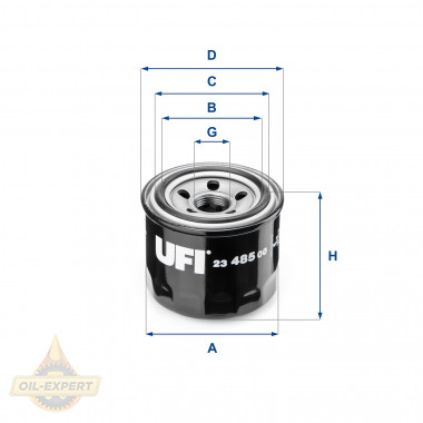 Ufi Фільтр масляний UFI 23.485.00 - Картинка 1