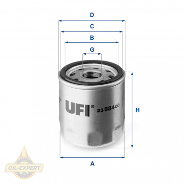 Ufi Фільтр масляний UFI 23.584.00 - Заображення 1