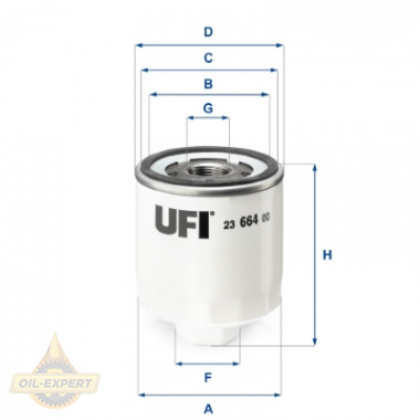 Ufi Фільтр масляний UFI 23.664.00 - Картинка 1