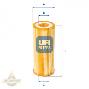 Ufi Фільтр масляний UFI 25.080.00 - Заображення 1
