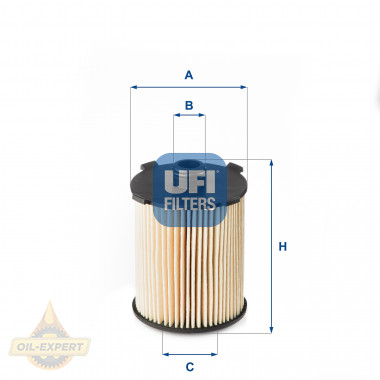 Ufi Фільтр масляний UFI 25.110.00 - Заображення 1