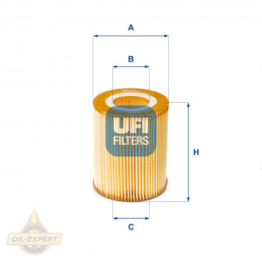 Ufi Фільтр масляний UFI 25.152.00 - Заображення 1