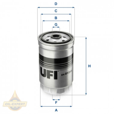Ufi Фільтр паливний UFI 24.012.00 - Картинка 1