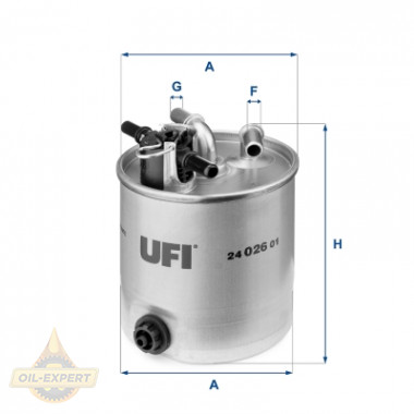 Ufi Фільтр паливний UFI 24.026.01 - Картинка 1