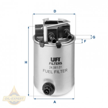 Ufi Фільтр паливний UFI 24.061.01 - Картинка 1
