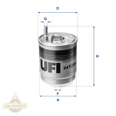 Ufi Фільтр паливний UFI 24.129.00 - Картинка 1