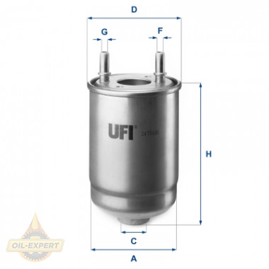 Ufi Фільтр паливний UFI 24.186.00 - Картинка 1