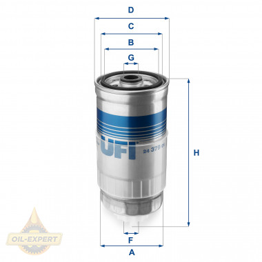 Ufi Фільтр паливний UFI 24.379.01 - Картинка 1