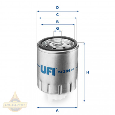 Ufi Фільтр паливний UFI 24.384.00 - Картинка 1
