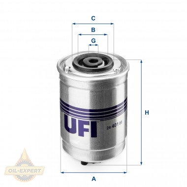 Ufi Фільтр паливний UFI 24.401.00 - Картинка 1