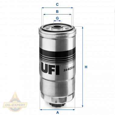 Ufi Фільтр паливний UFI 24.408.00 - Картинка 1