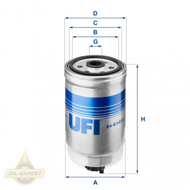 Ufi Фільтр паливний UFI 24.414.00 - Картинка 1